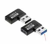Adaptador USB Macho para Fêmea com Curva no Meio Adaptador Usb3.0 Extensão Usb3.0 Fêmea para Macho Adaptador de Curva para Cima e para Baixo