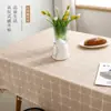 Toalha de mesa xadrez estilo log algodão e linho tapete para mesa de jantar tecido pano retangular para mesa de centro luxo leve celebridade da internet pano para mesa de estudante