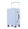 Enlace de SubastaMaleta de Asa Ancha, Maleta de Viaje de Gran Capacidad, Marco de Aluminio, Elegante Maleta Spinner para Mujer con Cerradura de Combinación 2908