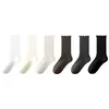 Industria de Calcetines Zhuji: Calcetines de Algodón para Mujer de Primavera y Otoño con Bordes Fruncidos, Calcetines Blancos de Media Caña Anti-Olor, Calcetines para Mujer al por Mayor
