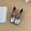 Primer encuentro: Zapatos Mary Jane con lazo estilo europeo y americano para mujer, nuevo modelo de otoño 2026, puntera cuadrada con pedrería, tacón grueso