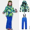 Traje de esquí infantil PHIBEE Phoebe Baby Elephant de dos piezas, resistente al viento, impermeable y cálido, para niños y niñas.