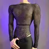 Lingerie Sexy para Lóbio com Strass, Peça Única Transparente Plus Size em Renda de Rede Tentação, Roupa de Rede Estilo Novo para Homens Sem Remoção, Atacado