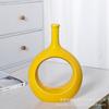 Jarrones y Recipientes para Flores, Cerámica, Estilo Minimalista Nórdico, Mueble de TV, Vestíbulo de Entrada, Decoraciones para Casas Modelo, Adornos, Cerámica Hecha a Mano para el Hogar