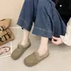 Mocasines de Invierno 2026 Nuevos Forrados de Felpa Suela Suave Cálida Moda Casual Celebridad de Internet Zapatos Gruesos de Piel para Ponerse y Quitarse Mujer