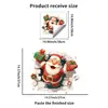 Pegatina de pared de Papá Noel simulado, autoadhesiva, removible, para decoración de pared del hogar, sala de estar y dormitorio
