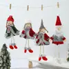 Nueva Decoración de Árbol de Navidad Colgante Pequeño Bufanda Ángel Muñeca Estilo Niña de Piernas Largas Colgante Suministros de Decoración Navideña