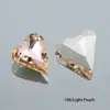 Dongzhou Diamante de Corazón Torcido con Punta Inferior de 16 mm Accesorios para Joyería DIY Diamante de Cristal con Forma Especial Joyería de Diamante Collar Joyería de Diamante al por Mayor