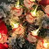 Luzes de Natal de Fio LED Papai Noel Boneco de Neve Árvore de Natal Enfeites Pendurados Luzes de Natal Luzes Decorativas Brilhantes