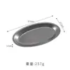 Plato Ovalado de Acero Inoxidable Estilo Retro Plato para Postre Plato Comercial para Pescado Plato para Barbacoa Cafetería Bandeja Plana Plato Plano