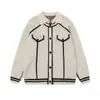 Suéter Chaqueta Cardigan de Línea de Color Contrastante Tendencia Diseño Americano Manga Larga Solapa Chaqueta Suéter Casual para Hombre
