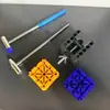 Abre relojes, pinza para relojes, fijador de relojes, juego de herramientas para reparación de relojes, ajustador de metal para relojes, herramienta para desmontar y ajustar la cadena del reloj