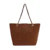 Bolso Casual de Gran Capacidad para el Día a Día 2026 Nueva Moda Bolso de Hombro Texturizado Bolso Tote de Cadena Simple Bolso con Estampado de Leopardo