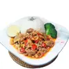 Plato Tradicional de Vísceras de Pollo Salteadas en Wok, Kit de Comida Comercial Prehecho, Bol de Arroz para Llevar, Plato Casero, Comida Rápida, Directo de Fábrica