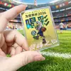 Copa del Mundo 2026 Oro Puro 999 Pegatina para Teléfono Mascota Jaguar Zayu Merchandising para Fans Coleccionable Tarjeta de Oro Conmemorativa