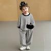Conjunto de Niña 2025 Nuevo Otoño Moderno de Moda Súper Lindo con Estampado Estilo Coreano Celebridad de Internet Casual Conjunto de Dos Piezas