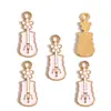 Colgante de Nota Musical de Guitarra Esmaltada Colorida Serie de Instrumentos de Piano Accesorios para Joyería DIY Encanto para Llavero W505