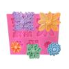 Molde de Silicona para Pastel con Borde de Relieve de Palacio, Totem de Flores y Enredadera Floral Retro Europeo, Molde para Hornear DIY