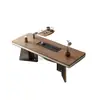 Mesa de Té y Juego de Sillas con Acabado de Madera de Nogal y Encimera de Roca para el Hogar, Mesa de Té Estilo Chino Nuevo, Mesa de Café para Oficina, Sensación de Lujo Ligero de Gama Alta, Encimera Grande