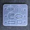 Variedade de moldes de pingente de colar pulseira de cola de gota de cristal DIY produção de pingente artesanal de resina molde de silicone