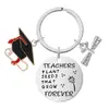 Europa y Estados Unidos llavero de acero inoxidable transfronterizo con letras regalos inspiradores de graduación para estudiantes y profesores clase de joyería