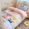 Conjunto de Quatro Peças da Fábrica Original de Nova Capa de Edredom e Lençóis, Lençóis para Dormitório Estudantil, Conjunto de Três Peças de Roupa de Cama Simples e Amiga da Pele