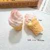 Acessórios de Ornamento de Sorvete Crocante Simulado em Resina 3D DIY Cola de Creme Feita à Mão Chaveiro de Carro Material para Acessório de Cabelo