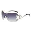 Óculos de Sol de Armação Grande Estilo Novo Transfronteiriço Personalidade Europeia e Americana Moda Y2K Óculos de Sol Excêntricos de Cobra para Mulheres