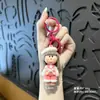 Llavero de muñeca niña patata flocado, colgante de dibujos animados lindo y adorable, decoración de mochila girly, pequeño regalo