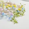 Decoración de Pared de Flores de Cadena de Lirio del Valle Simulación Corona Hecha a Mano DIY Adorno para la Cabeza Decoración de Boda Materiales de Flores Artificiales