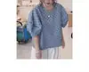 Camisa de Lunares de Moda con Mangas Abullonadas Verano Chic de Gama Alta Elegante Adelgazante Blusa de Gasa Dulce para Mujer