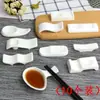 Descansapalillos de cerámica, mesa de comedor de hotel, blanco puro, portapalillos de doble propósito, soporte para palillos, almohada para palillos, bandeja para palillos, descansapalillos para el hogar