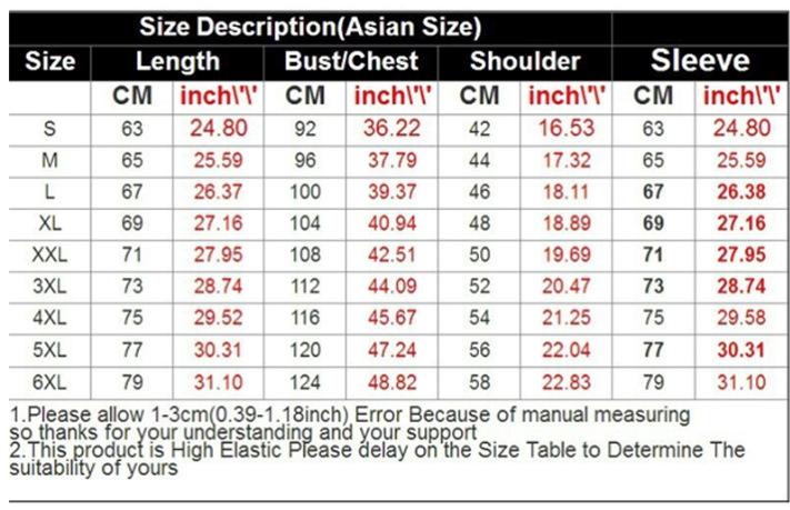 长袖卫衣尺码表