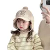 Gorra de Invierno para Niños Cálida de Terciopelo de Cordero Gorra de Béisbol con Visera Estilo Lei Feng para Niños y Niñas Linda Resistente al Viento Engrosada