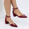Sandalias de Verano para Mujer con Punta y Hebilla Moda Versátiles Gamuza Glamurosas para Fiesta Calzado Exterior Sandalias de Tacón Alto