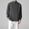 Fornecimento exclusivo transfronteiriço Outono/Inverno novo cor sólida veludo alemão gola semi-alta camisa base top masculino toque de alta qualidade moderno versátil quente