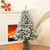 Nuevo Árbol de Navidad de Hoja de Plátano de Cinco Ramas + PVC Exhibición de Ventana de Supermercado Decoraciones para el Hogar Adornos de Navidad al Por Mayor Artificial