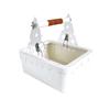 Soporte y Cubo para Defecación de Loros, Estructura para Trepar al Baño, Poste de Soporte para Defecación en Punto Fijo, Plataforma de Entrenamiento para Pájaros Criados a Mano