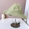 Lazo para el cabello de secado rápido para exteriores puede usar sombrero de pescador femenino verano protección solar sombrero de tela simple sombrero para el sol color sólido ala grande sombrero de cubeta