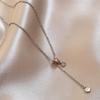 Collar de Amor Coreano para Mujer Otoño e Invierno Dulce y Hermosa Cadena para Clavícula de Alta Gama Extraíble Lujo Ligero Todo Combinable