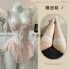 Lingerie Sexy Estilo Novo 2026 com Estampa Floral, Design Doce de Espinha de Peixe, Sutiã Acolchoado, Conjunto Modelador e Levanta Busto para Mulheres