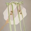 Horquilla con lazo de campana para niña, cinta larga, sencilla, combinable, estilo antiguo, para uso diario, accesorios frescos para el cabello