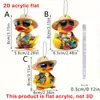 Nuevo Colgante Transfronterizo de Acrílico Plano 2D de Pato Pequeño, Gato Negro, Águila para Espejo Retrovisor de Coche, Decoración, Regalo de Vacaciones