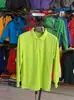 Camisa polo de manga larga, hecha de algodón piqué, con un diseño de color liso, adecuada para primavera y otoño, una camisa de trabajo business casual, y se puede personalizar con estampado de logo para venta al por mayor