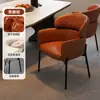 Silla Casual Minimalista Italiana Lujo Ligero Hogar Retro Restaurante Silla de Comedor Lujo Ligero Sensación de Alta Gama Silla con Respaldo Mesa de Comedor Nórdica
