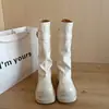 Botas largas para otoño e invierno 2026, diseño adelgazante, uso versátil de dos maneras, botas de montar con suela gruesa, estilo nuevo, unisex, con efecto de alargamiento de piernas, a la moda