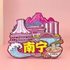 Ímãs de Geladeira 3D de Madeira de Guangxi Nanning com Marcos Turísticos de Cidades Tendência Nacionais, Ímãs de Geladeira de Souvenir de Cidade