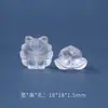 Accesorios de Cristal Blanco Piezoeléctrico Tallado de León y Zorro de Nueve Colas, Pulsera de Oso y Pixiu, Joyería Hecha a Mano Exquisita para DIY al por Mayor