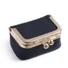 Cartera compacta para monedas de mujer, Billetera para monedas de cuero de primera capa, Mini bolsa pequeña para objetos y cosméticos, Bolso para joyas de cuero genuino, Cartera de mujer
