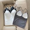 Pure Wish Cuello Hielo Seda Hermoso Espalda Ropa Interior Tirante Largo con Almohadilla en el Pecho